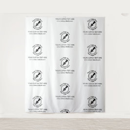 Step & Repeat White Companyロゴイベント公証人 タペストリー