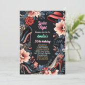 Step Shoe スタイリッシュ Adult Ladies Night 30th Birthday 招待状 (スタンド正面)