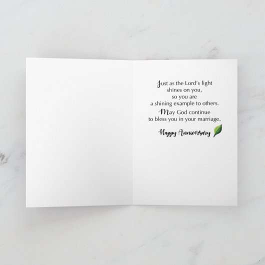 Step Sonの周年記念結婚恵みのブーケ カード (内部)