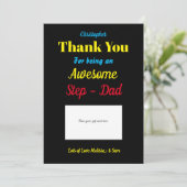 Stepdadありがとうギフトカードホルダー サンキューカード (スタンド正面)