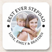 STEPDADの最高の写真はEVER STEPDADパーソナライズされた コースター (正面)