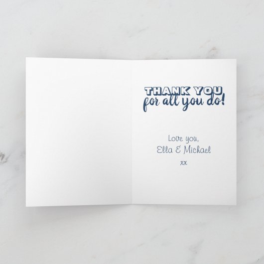 StepDadをありがとう素晴らし。 カード (内部)