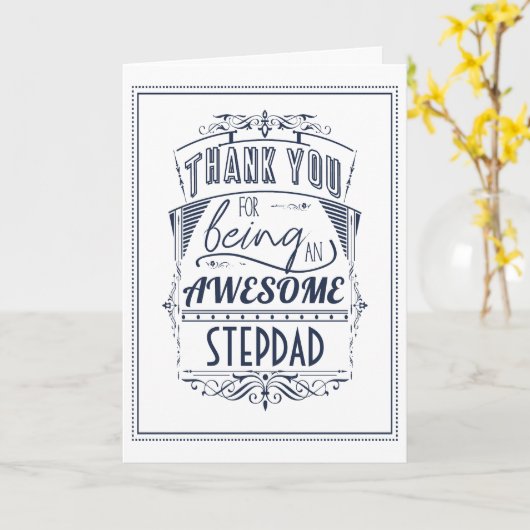 StepDadをありがとう素晴らし。 カード (黄色い花)