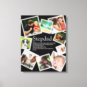 Stepdad名パーソナライズされた定義9 Photo キャンバスプリント