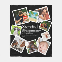 Stepdad定パーソナライズされた義9 Photo Collage フリースブランケット