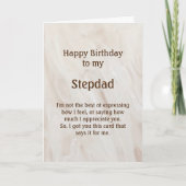 Stepdad誕生日カード カード (正面)