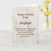Stepdad誕生日カード カード (黄色い花)