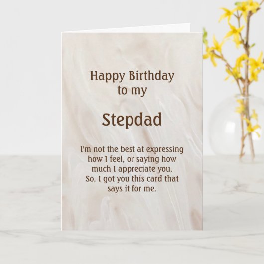 Stepdad誕生日カード カード (黄色い花)