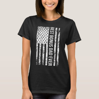 Stepdad Ameriのためのメ最高のンスTepパパボーナスパパ Tシャツ