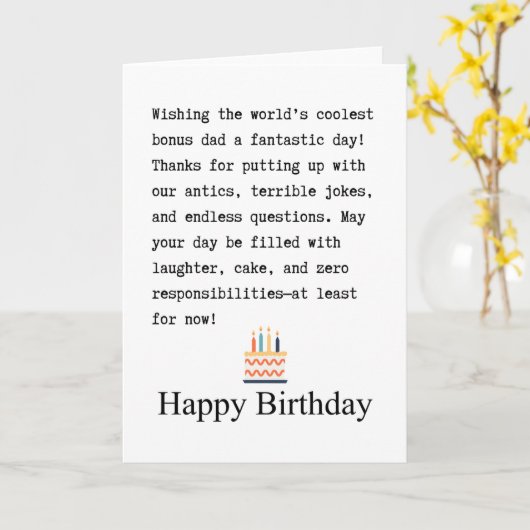 Stepdad birthday カード (黄色い花)