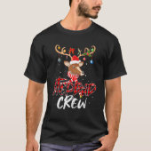 Stepdad Crew Christmas Santa Hat Reindeer Matching Tシャツ (正面)