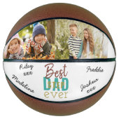 Stepdad Ever最高のの写真が署名カスタム済み バスケットボール (正面)