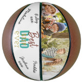 Stepdad Ever最高のの写真が署名カスタム済み バスケットボール (縦)