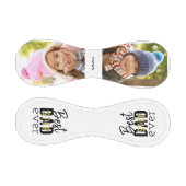 Stepdad Ever最高のタイポグラフィ2フォトブラック金ゴールド 野球ボール (パネル)