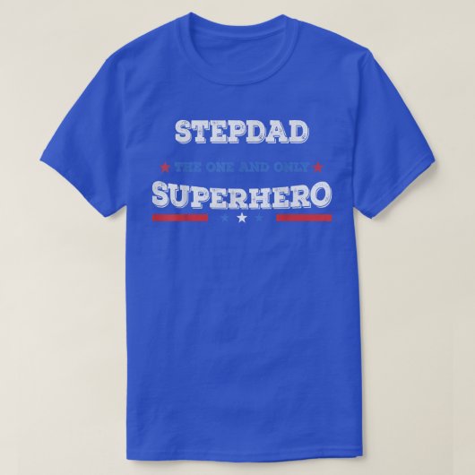 Stepdad Superdad superhero superdad father hero st Tシャツ (デザイン正面)