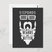 Stepdads with Beards is Better Father's Day Gift ポストカード (正面/裏面)