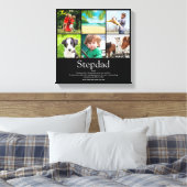 Stepfather Stepdad定義6フォトおもしろいブラック キャンバスプリント (インサイチュ (寝室))