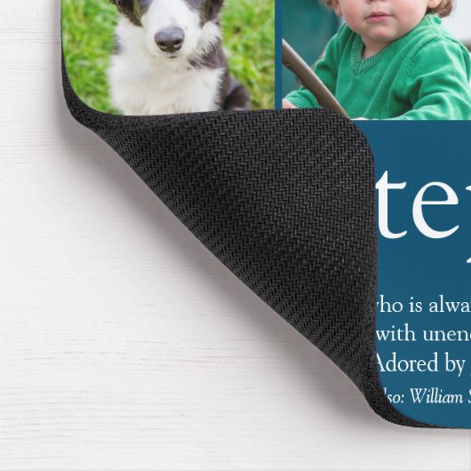 Stepfather Stepdad定義8写真おもしろい青 マウスパッド (コーナー)