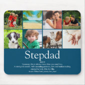 Stepfather Stepdad定義8写真おもしろい青 マウスパッド (正面)