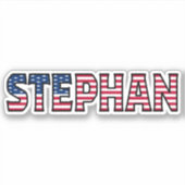 Stephan Name Vorname USA Sticker Stickerset シール (正面)