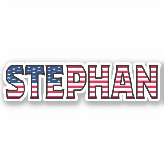 Stephan Name Vorname USA Sticker Stickerset シール (正面)