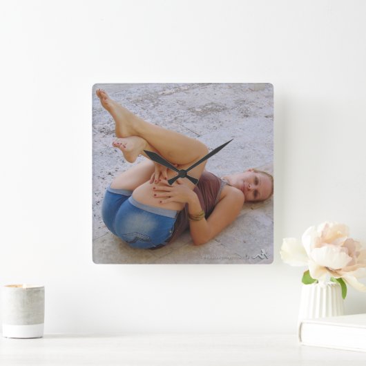 Stephanie スクエア壁時計 (ホーム)