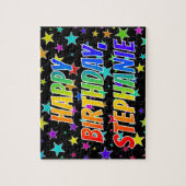 「STEPHANIE」名、おもしろい「ハッピーバースデー」 ジグソーパズル (縦)