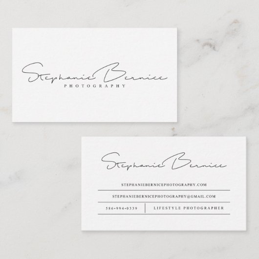 Stephanie Bernice 名刺 (正面/裏面)