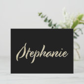 Stephanie white gold Handwriting Karte カード (スタンド正面)
