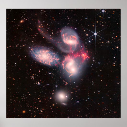 Stephan's Quintet James Webb NASAフルサイズ ポスター (正面)