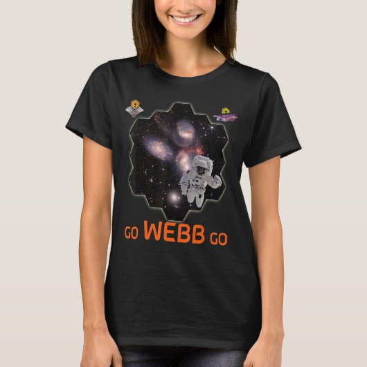 Stephanu2019s宇宙飛行士Quintet Webb宇宙テレ Tシャツ (正面)