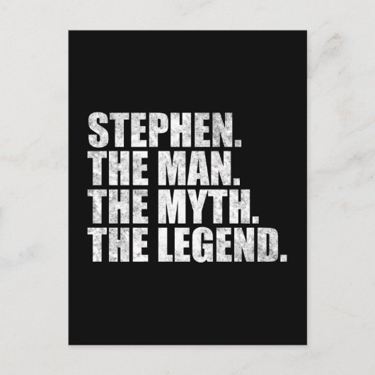 Stephenという名の人、Stephenという伝説の人 ポストカード (正面)