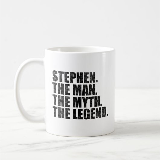 Stephenという名、Stephenという男 神話の伝説 コーヒーマグカップ (左)