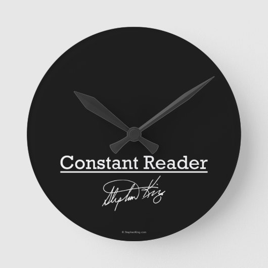Stephen King、Constant Reader ラウンド壁時計 (正面)