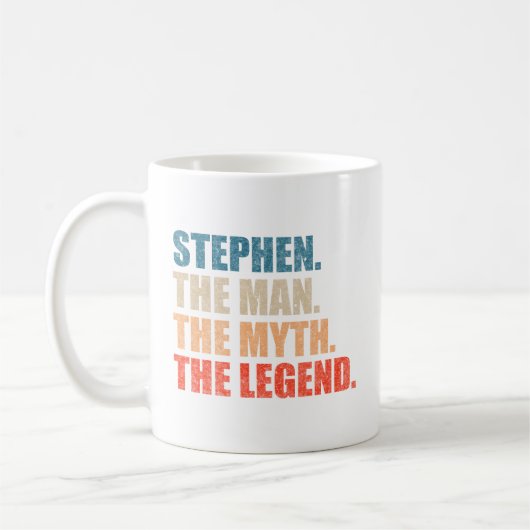 Stephen The Man The Myth The Legend コーヒーマグカップ (左)