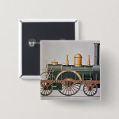 Stephensonの「北極星」の蒸気機関1837年 缶バッジ (正面&裏面)