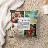 Stepmom定パーソナライズされた義4フォトコラージュ クッション (ブランケット)