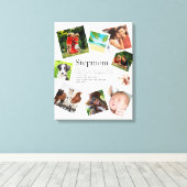 Stepmom定パーソナライズされた義9 Photo Collage キャンバスプリント (インサイチュ (ウッドフロア))
