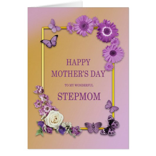 Stepmom母の日の花と蝶 (正面)