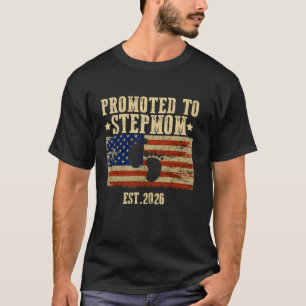 STEPMOM 2026ベビーシャワーに昇格USAアメリカ Tシャツ