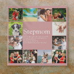 Stepmom Bonus Mom定義フォトコラージュピンク フェイクキャンバスプリント<br><div class="desc">彼女の12枚の写真とパーソナライズされた文字でカスタマイズしお気に入りのてユニーク、特別なStepmom、StepmumまたはBonus Momのためのギフトを作成する母親の日、誕生日、クリスマス、赤ちゃんシャワー、または彼女がどれだけ彼女に意味を示したい任意の日。彼女の毎日の素晴らしさを彼女に見せなさい。その色カスタマイズの背景もお気に入りのできる。Thisisnomeによる設計©</div>