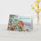 Stepmom Stepmother Mothers Day Pretty Beach カード (黄色い花)