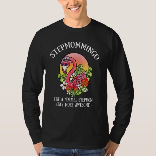 Stepmommingo義母フラミンゴ義母 Tシャツ (正面)