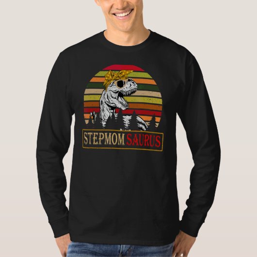 Stepmomsaurusレックス恐竜Stepmom Saurus Family M Tシャツ (正面)