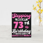 Stepng Into My 73rd Birthday With Gods Grace And M カード (黄色い花)