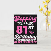 Stepng Into My 81st Birthday With Gods Grace And M カード (黄色い花)