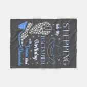 Stepng Into My December Birthday With Denim And Di フリースブランケット (正面(横))