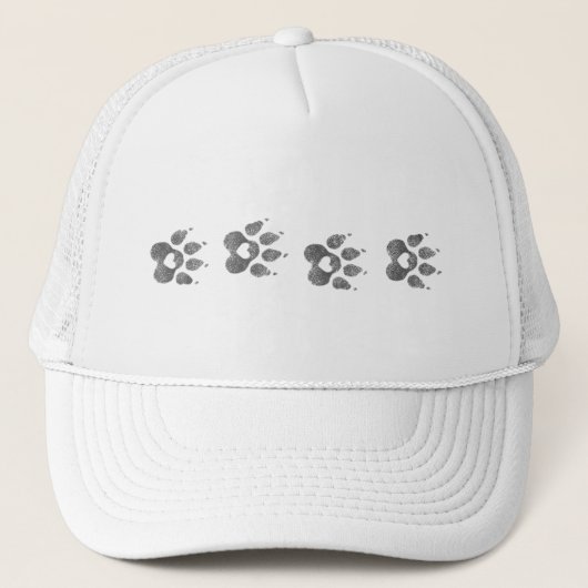 Stepped Into My Heart | Dogs Paw Prints Dog Mama キャップ (正面)