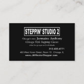 Steppinシカゴのスタイルの都市ダンスのインストラクター 名刺 (裏面)