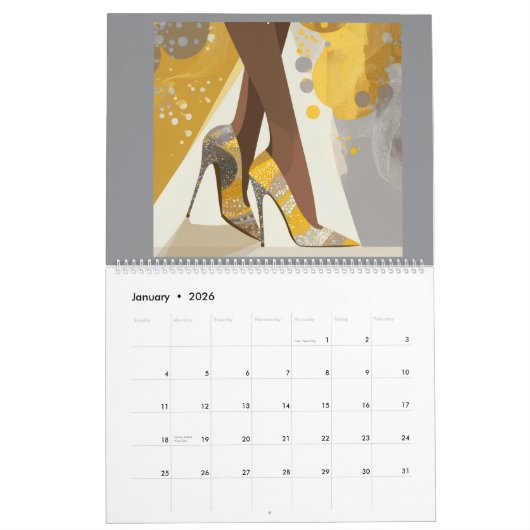 STEPPIN INTO 2026 Calendar カレンダー (1月 2026)